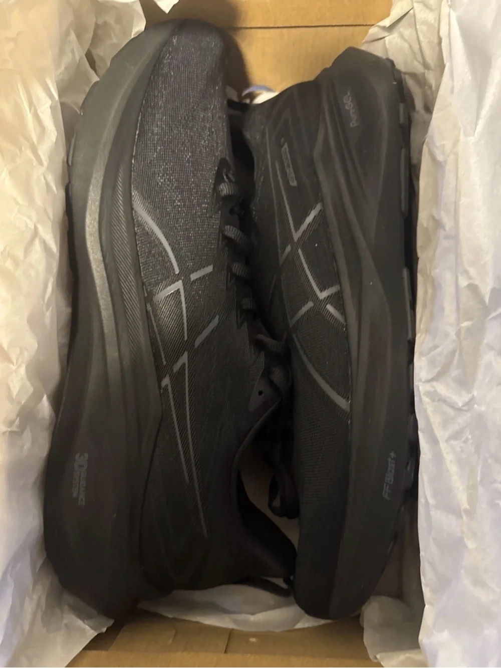 ASICS Men's Black Athletic Running Shoes with Reflective Accents